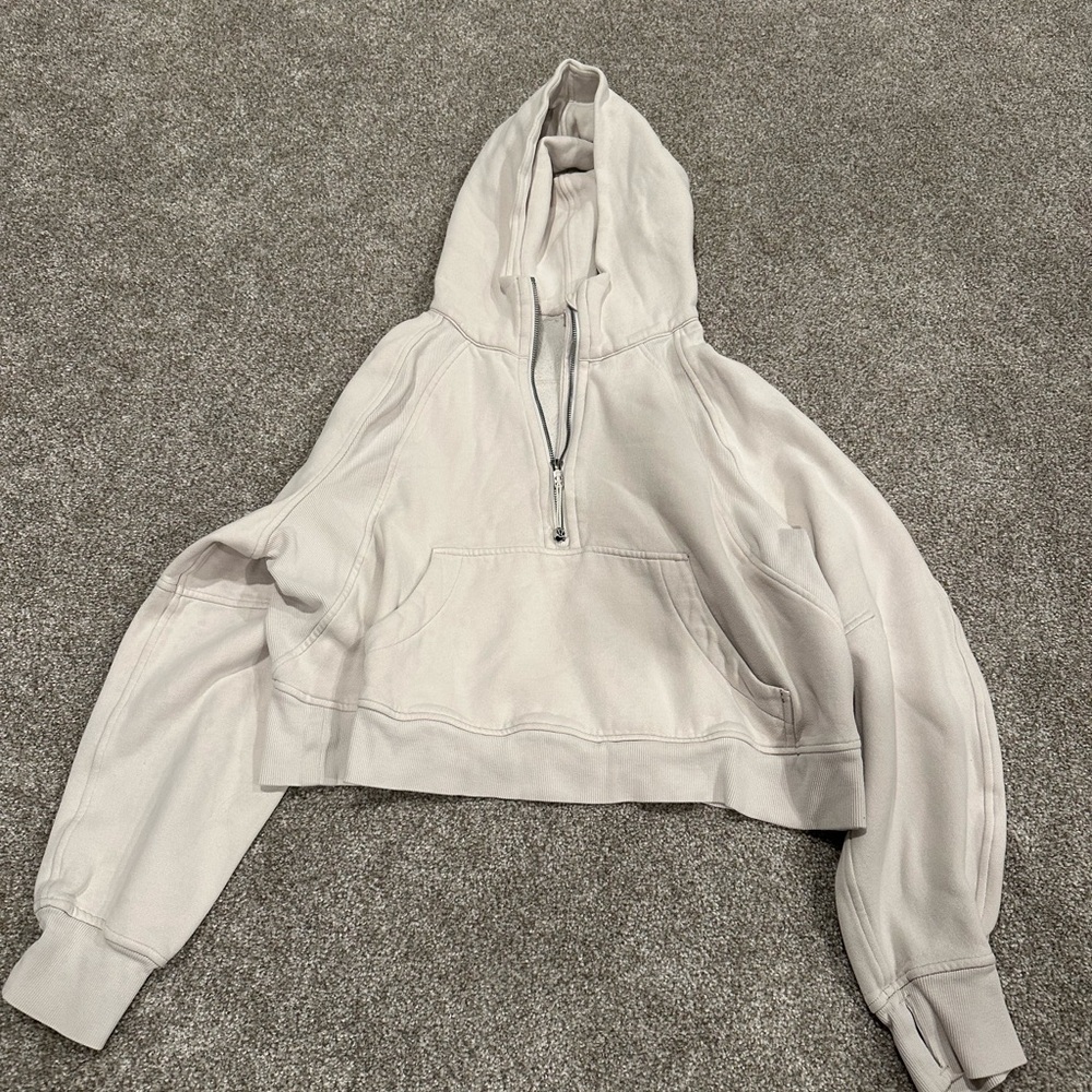 Lululemon Scuba Oversized Half Zipped Hoodie - Bone